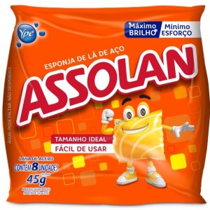 ESPONJA LÃ DE AÇO ASSOLAN 60G