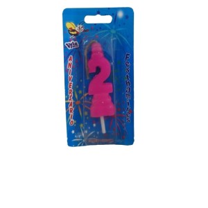 VELA ANIVERSÁRIO N 2 -  ROSA