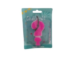 VELA INTERROGAÇÃO ROSA