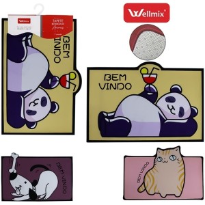 TAPETE RETANGULAR ANIMAIS WELLMIX 40X60CM