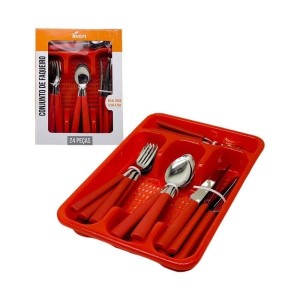 FAQUEIRO LIVON VERMELHO 24PÇS
