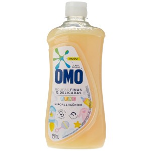 SABÃO LIQUIDO OMO ROUPAS FINAS BEBÊ 450ML