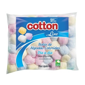 ALGODÃO BOLA COTTON LINE COLORIDO 40G