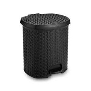CESTO LIXO RATTAN PEDAL 6L PRETO